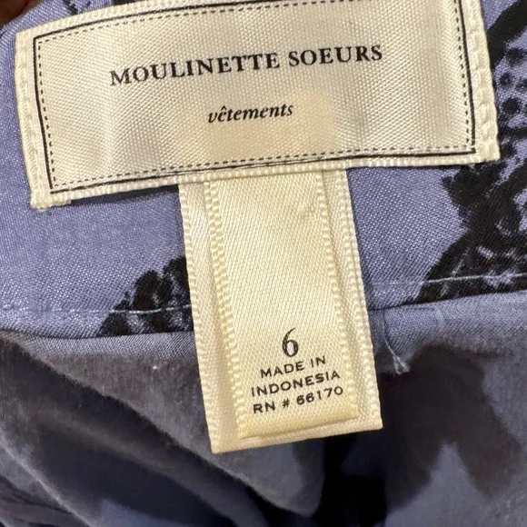 Anthropologie Blue Floral A-Line Skirt - Picture 15 of 16